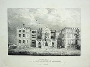 A Fine Original Antique Lithograph Illustration of Bramshill, The Seat of Sir John Cope. Publishe...