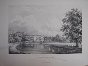 A Fine Original Antique Lithograph Illustration of Tichborne House, The Seat of Sir Henry Joseph ...
