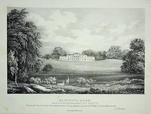 A Fine Original Antique Lithograph Illustration of Hackwood Park, The Seat of Lord Bolton. Publis...