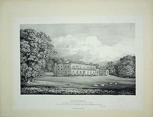 A Fine Original Antique Lithograph Illustration of Cuffnells, The Seat of Sir Edward Poore. Publi...