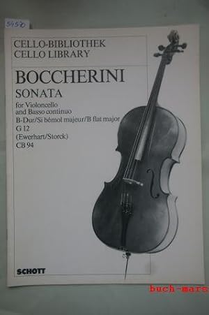 Boccherini. Sonata for Violoncello an Basso continuo.(für Violoncello und Klavier) B-Dur. G 12