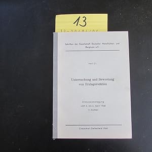 Seller image for Schriften der Gesellschaft Deutscher Metallhtten- und Bergleute e.V. - Heft 21: Untersuchung und Bewertung von Erzlagersttten for sale by Bookstore-Online