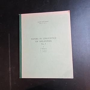 Bild des Verkufers fr Papers in Linguistics of Melanesia No. 3 (Pacific Linguistics - Series A-No. 35) zum Verkauf von Bookstore-Online