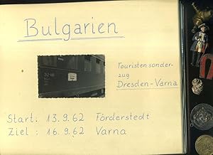 Fotoalbum aus dem Jahre 1962 / Reise eines DDR Bürgers nach Bulgarien. Mit dem orginal Reiseschec...