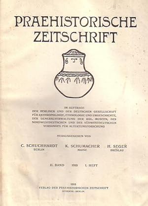 Bild des Verkufers fr Praehistorische Zeitschrift. II. Band 1910 enthaltend Hefte 1-4. zum Verkauf von Antiquariat Carl Wegner