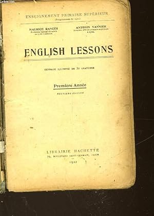 Image du vendeur pour ENGLISH LESSONS - PREMIERE ANNEE mis en vente par Le-Livre