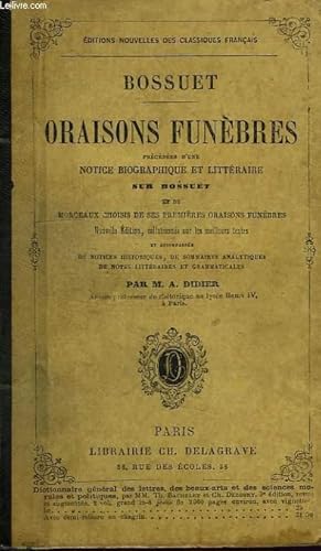 Seller image for ORAISONS FUNEBRES for sale by Le-Livre