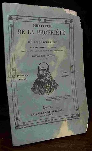 Bild des Verkufers fr MONITEUR DE LA PROPRIETE ET DE L AGRICULTURE - MARS 1839 zum Verkauf von Livres 113