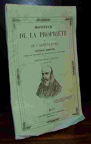 Bild des Verkufers fr MONITEUR DE LA PROPRIETE ET DE L AGRICULTURE - JANVIER 1838 zum Verkauf von Livres 113