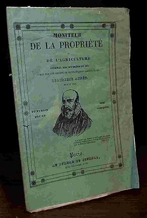 Bild des Verkufers fr MONITEUR DE LA PROPRIETE ET DE L AGRICULTURE - JUIN 1839 zum Verkauf von Livres 113