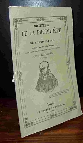 Bild des Verkufers fr MONITEUR DE LA PROPRIETE ET DE L AGRICULTURE - MAI 1838 zum Verkauf von Livres 113