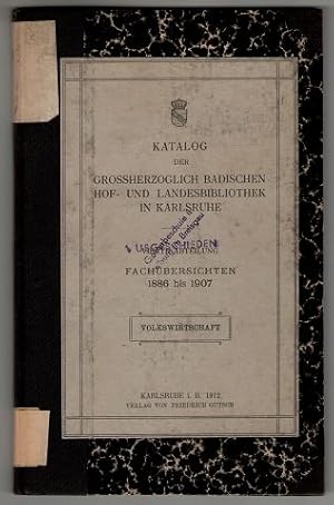 Katalog der Grossherzoglich Badischen Hof- und Landesbibliothek in Karlsruhe. Vierte Abteilung, F...