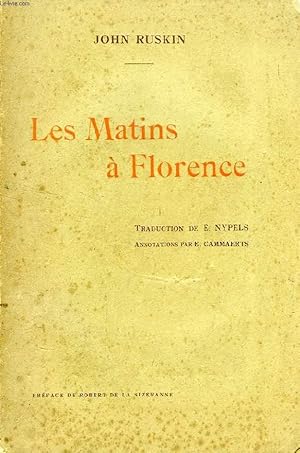 Seller image for LES MATINS A FLORENCE, SIMPLES ETUDES D'ART CHRETIEN for sale by Le-Livre
