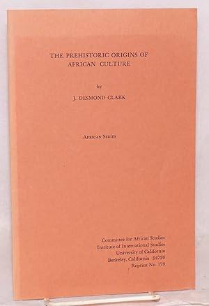 Imagen del vendedor de The Prehistoric Origins of African Culture; reprint from the Journal of African History; vol. V, no. 2, 1964 a la venta por Bolerium Books Inc.