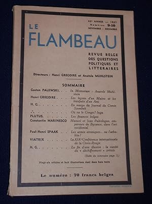 Seller image for Le Flambeau Revue Belge Des Questions Politiques et Litteraires Anne 1957, Numeros 9-10 for sale by Pensees Bookshop