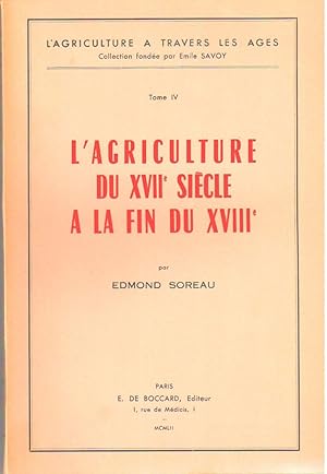 l'Agriculture Di XVIIe Siecle a La Fin Du XVIIe