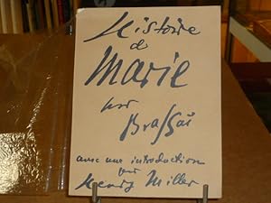 Image du vendeur pour HISTOIRE DE MARIE. Avec une introduction par Henry MILLER. mis en vente par Tir  Part