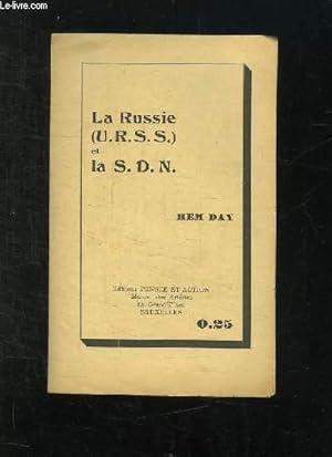 Bild des Verk�ufers f�r LA RUSSIE URRSS ET LA SDN. zum Verkauf von Le-Livre