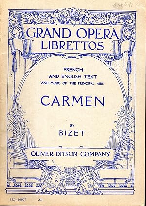 Seller image for Carmen: Opera in Four Acts (Metropolitan Opera Libretto) for sale by Dorley House Books, Inc.