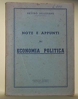 Seller image for Note e appunti di economia politica for sale by Libri Antichi Arezzo -  F&C Edizioni