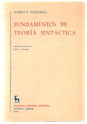 FUNDAMENTOS DE TEORIA SINTACTICA