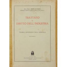 Seller image for Trattato di diritto dell'industria. Teoria generale dell'azienda for sale by Libreria Antiquaria Giulio Cesare di Daniele Corradi