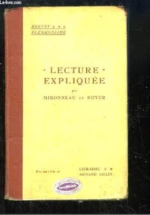 Seller image for Lecture Explique. for sale by Le-Livre