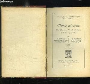 Seller image for CHIMIE MINERALE TOME 1. 2 ET 3 EN 1 VOLUME: DESCRIPTION DES ELEMENTS CHIMIQUES ET DE LEURS PROPRIETES. 4em EDITION. for sale by Le-Livre