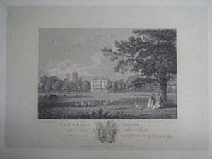 An Original Antique Engraving Illustrating The Abbey House, Gloucestershire. Published in 1825