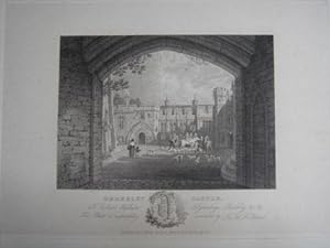 An Original Antique Engraving Illustrating Berkeley Castle in Gloucestershire. Published in 1825