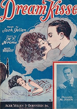 Dream Kisses - Vintage Sheet Music Al Jolson Cover