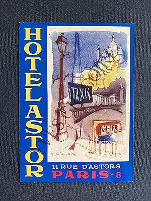 HOTEL ASTOR-PARIS-ETIQUETTE D'HOTEL