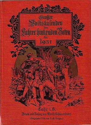 Großer Volkskalender des Lahrer Hinkenden Boten für 1931.