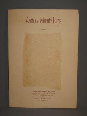 Antique Islamic Rugs Collected by the Late Andrew R. Dole of Oak Park, Illinois. Part IV