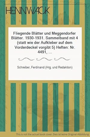 Fliegende Blätter und Meggendorfer Blätter. 1930-1931. Sammelband mit 4 (statt wie der Aufkleber ...