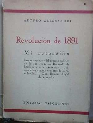 Imagen del vendedor de Revolucin de 1891. Mi actuacin a la venta por Librera Monte Sarmiento