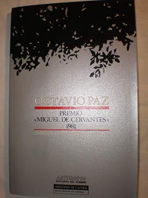 Image du vendeur pour Octavio Paz. Premio Miguel de Cervantes 1981 mis en vente par Librera Antonio Azorn