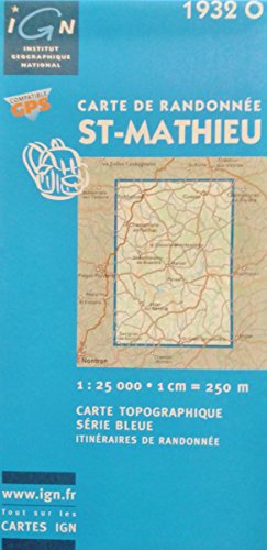 Beispielbild fr Carte topographique de la France a? 1:25 000, 1932 O, St-Mathieu zum Verkauf von medimops