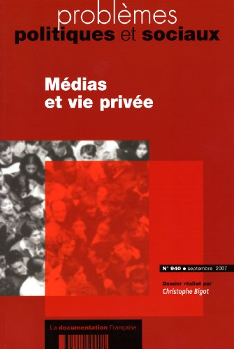 Stock image for Medias et vie prive (N.940) for sale by Ammareal