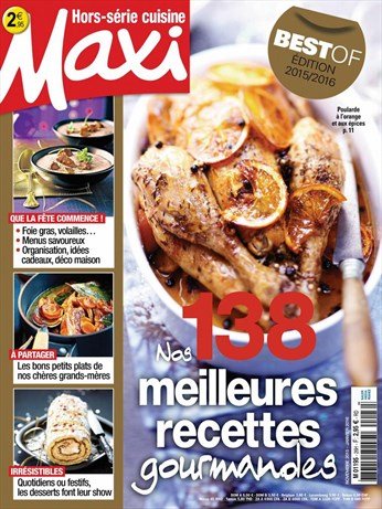 Stock image for maxi cuisine - hors srie - nos 138 meilleures recettes gourmandes - novembre 2015 janvier 2016 for sale by medimops
