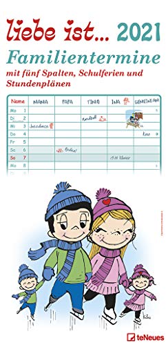 Beispielbild fr liebe ist. 2021 Familienplaner - Familien-Timer - Termin-Planer - Kinder-Kalender - Familien-Kalender - 22x45 zum Verkauf von medimops