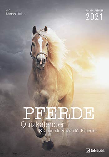 Beispielbild fr Stefan Heine Pferde Quizkalender 2021 Wochenkalender - Quizkalender - Rtselkalender - Jede-Woche-neue-Rtsel - Tierkalender - 23,7x34 zum Verkauf von medimops