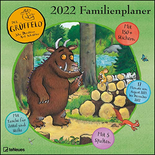Beispielbild fr Grffelo 2022 Familienplaner - Familien-Timer - Termin-Planer - Kinder-Kalender - Familien-Kalender - 30x30: mit fnf Spalten zum Verkauf von medimops