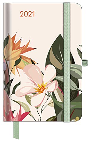 Beispielbild fr GreenLine Diary Floral 2021 - Buchkalender - Taschenkalender - 10x15 zum Verkauf von medimops