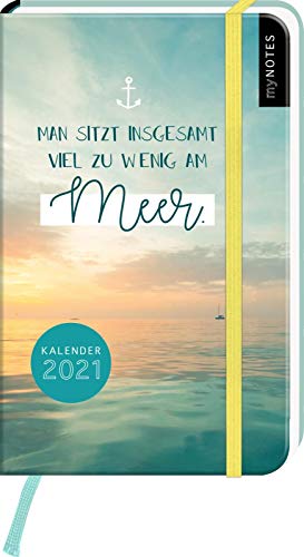 Imagen de archivo de myNOTES Buchkalender Man sitzt insgesamt viel zu wenig am Meer DIN A6 2021 a la venta por medimops