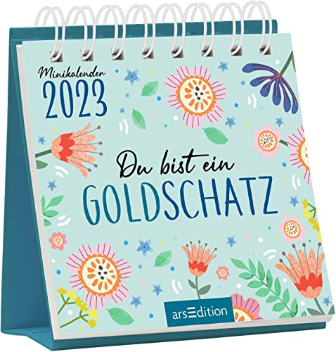 Imagen de archivo de Mini-Monatskalender Du bist ein Goldschatz 2023: Zauberhafter Monatskalender im Miniformat fr alle Lieblingsmenschen a la venta por medimops