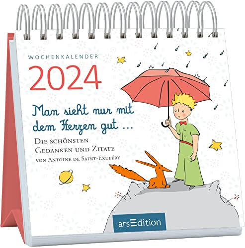 Stock image for Mini-Wochenkalender Man sieht nur mit dem Herzen gut . 2024: Kleiner Tischkalender voller Inspiration und Liebe for sale by medimops