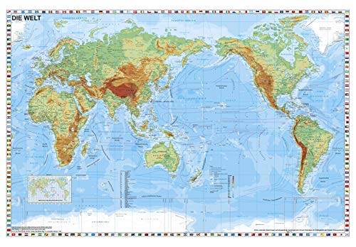 Beispielbild fr Weltkarte pazifikstndisch physisch zum Verkauf von Blackwell's