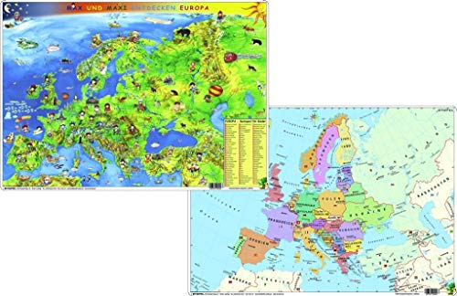 Beispielbild fr Kindereuropakarte physisch / politisch - DUO-Schreibunterlage DIN A3 zum Verkauf von Blackwell's