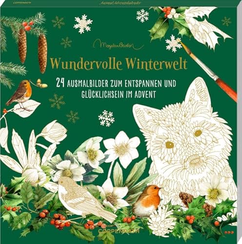Beispielbild fr Kreativkalender - Wundervolle Winterwelt: 24 Ausmalbilder zum Entspannen und Glcklichsein im Advent zum Verkauf von medimops